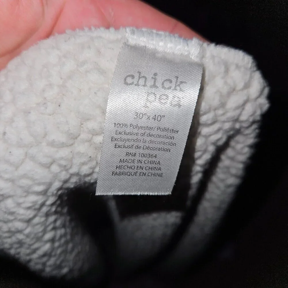 Chick Pea Orange Pink Blue Floral Baby Blanket Soft Fleece Sherpa 30x40